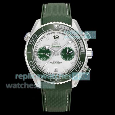 TVS Swiss Clone Omega Seamaster Planet Ocean 45.5mm Green 9900 Chronograph Watch 
